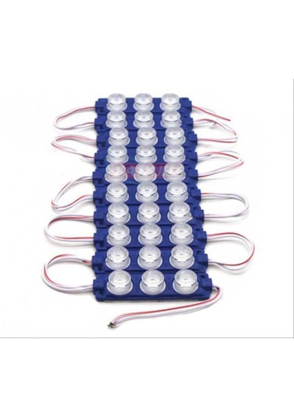 Parmak LED Lamba Seti (10 Adet) 12V Mavi Carub