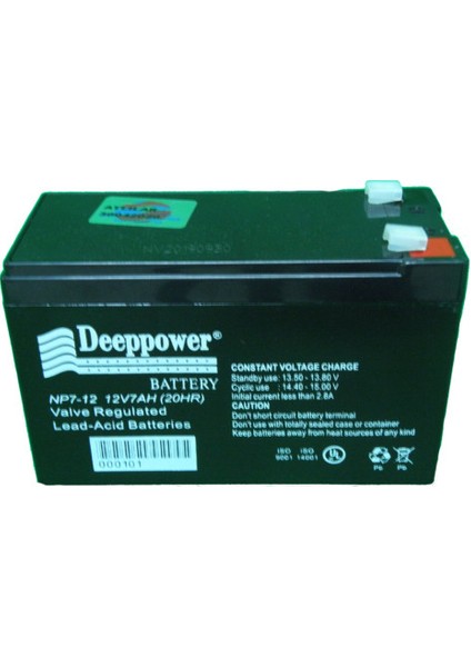 Akü 12V 7AH / 20HR (DP12-7) (Çocuk Arabası) Deeppower