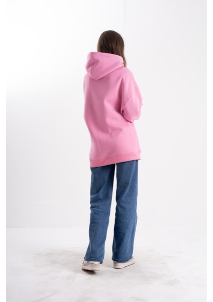 Unisex Oversize Howliday Kapüşonlu Sweatshirt