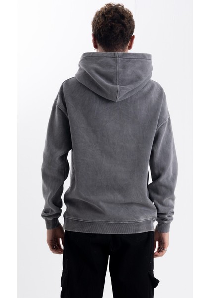 Unisex Oversize Eskitme Yezuş Kapüşonlu Sweatshirt