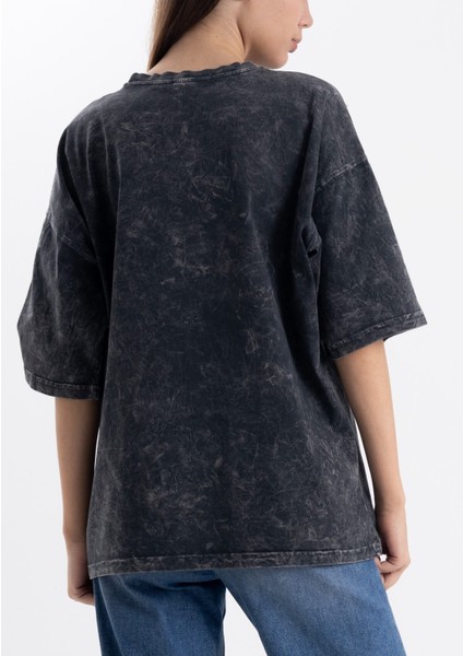 Unisex Oversize Eskitme Lock And Load Tshirt