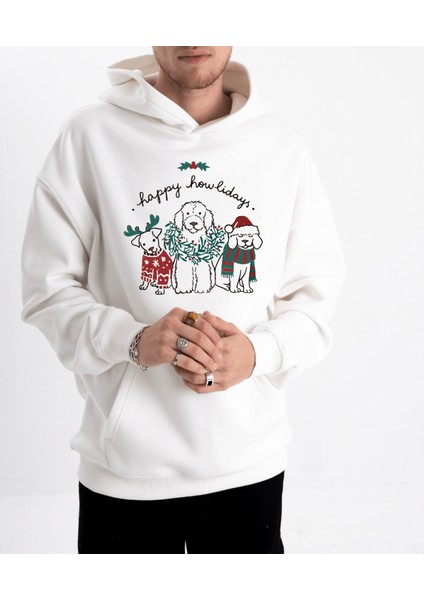 Pull The Hood Unisex Oversize Howliday Kapüşonlu Sweatshirt