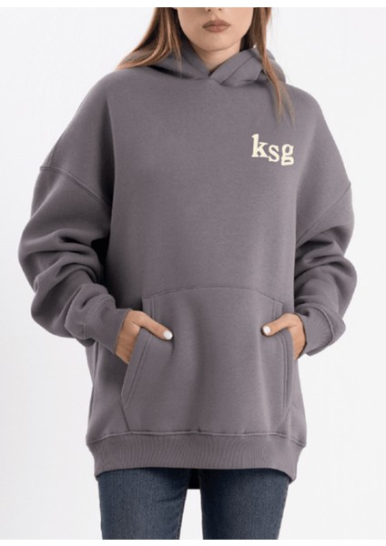 Pull The Hood Unisex Oversize Ksg Kapüşonlu Sweatshirt