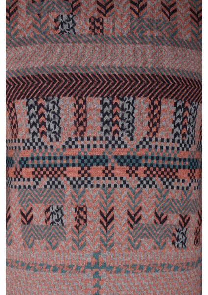 Erkek Triko Lacivert Bisiklet Yaka Desenli Slim Fit Pamuklu Kazak Ncs 3721