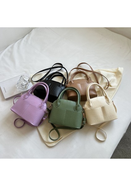 Düz Renk Pu Moda Kişilik Günlük Timsah Deseni Retro Çanta Basit Kadın Çantası Omuzdan Askili Çanta Crossbody Çanta (Yurt Dışından) fiyatları