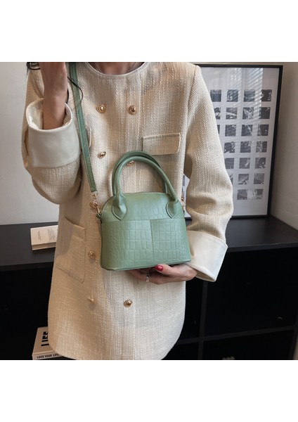 Düz Renk Pu Moda Kişilik Günlük Timsah Deseni Retro Çanta Basit Kadın Çantası Omuzdan Askili Çanta Crossbody Çanta (Yurt Dışından) fırsatları