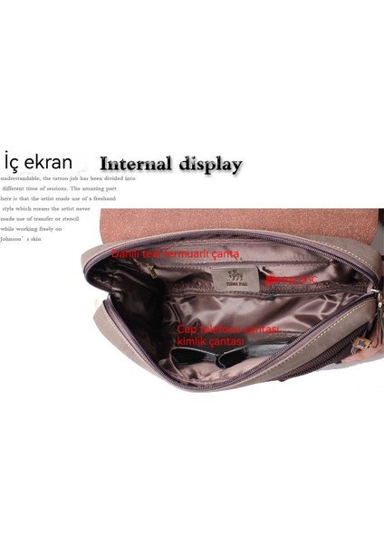 Yeni Erkek Çantası Omuz Çantası Retro Erkek Çantası Erkek Omuz Çantası Evrak Çantası Crossbody Çanta (Yurt Dışından)