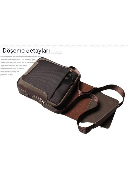 Yeni Erkek Çantası Omuz Çantası Retro Erkek Çantası Erkek Omuz Çantası Evrak Çantası Crossbody Çanta (Yurt Dışından)