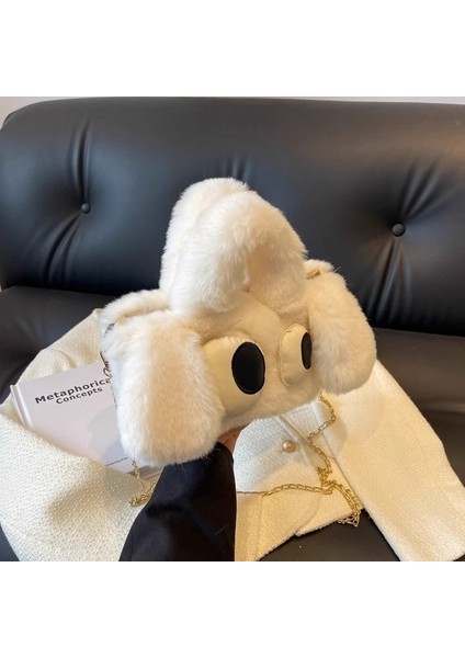 Sonbahar ve Kış Peluş Çantalar Sevimli Büyük Gözlü Köpek Yavrusu Çantası Omuz Çantası Crossbody Crossbody Çanta (Yurt Dışından) fiyatları