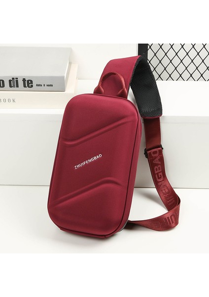 Göğüs Çantası Erkek Crossbody Çanta Spor Açık Sırt Çantası Çok Fonksiyonlu Saklama Çantası Omuz Çantası Göğüs Çantası (Yurt Dışından)