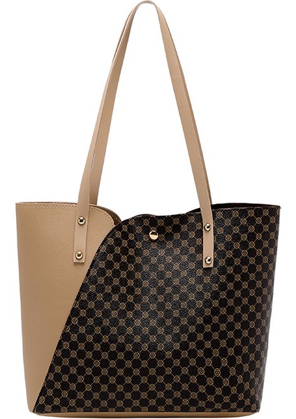 Moda Tote Çanta Omuz Çantası Çanta Kadın Alışveriş Çantası Trendy ve Çok Yönlü Mumya Çantası (Yurt Dışından)