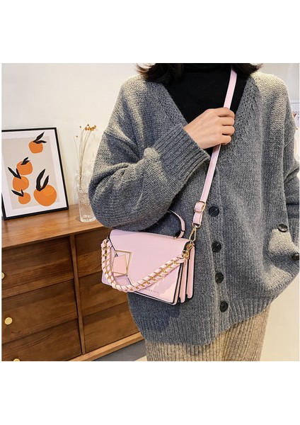 Yeni Stil Omuz Çantası, Dokulu Alışveriş Taşınabilir Zincir Çanta, Pu Moda Crossbody Çanta (Yurt Dışından) modelleri