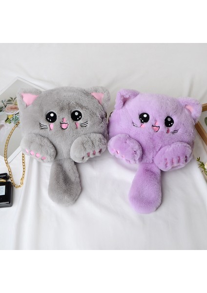 Peluş Yavru Kedi Çanta, Kadınlar Için Sevimli Hayvan Zinciri Omuz Crossbody Çanta (Yurt Dışından) modelleri