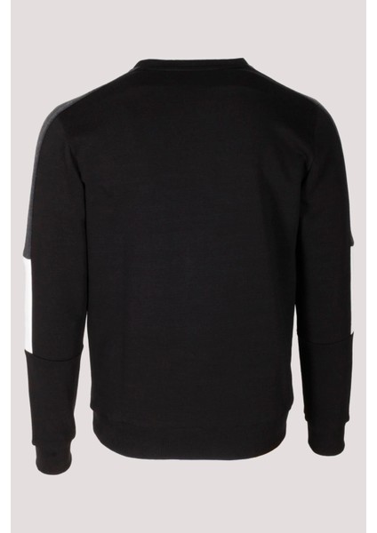 Erkek Sweatshirt Siyah Baskılı Relax Fit Pamuklu Jakar Panelli Crewneck Ncs Jeans 1619 fiyatları