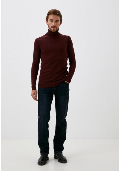 Erkek Tam Balıkçı Boğazlı Triko Bordo Slim Fit Pamuklu Sık Örme Kazak Ncs 3003 fiyatları
