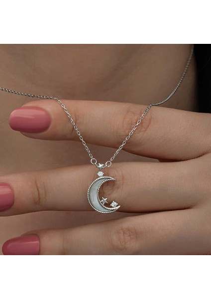 Gümüş Ay Yıldız Kadın Kolye fiyatları