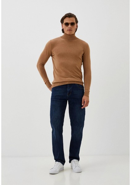 Erkek Tam Balıkçı Boğazlı Triko Camel Slim Fit Pamuklu Sık Örme Kazak Ncs 3003 fiyatları