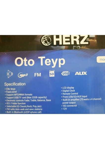-HR-8400 4X75 Watt Bluetooth USB Mp3 Sd USB Aux Fm Oto Teyp modelleri