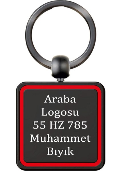 Isme Kişiye Özel Logolu Metal Unisex Anahtarlık