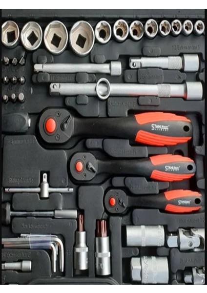 Stahlmayer 216 Parça 1/2-3/8-1/4 Profesyonel Lokma Takımı Germany