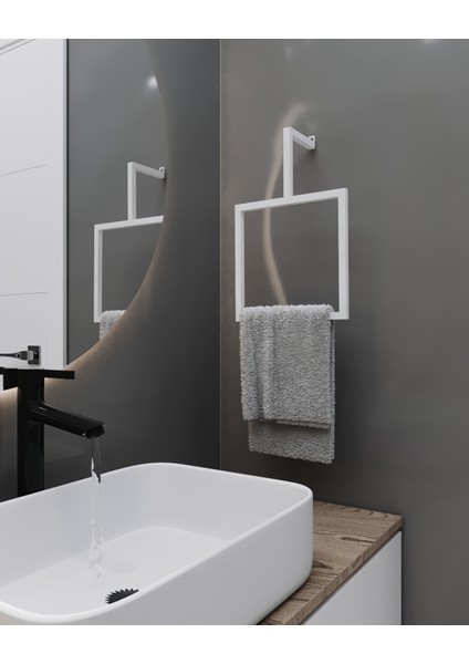 Havluluk Metal Ev Mutfak Banyo Duvara Monte Havlu Tutacağı Kare Modern Şık Tasarım fiyatları