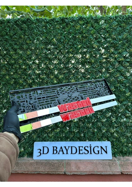 3D Bay Design Wasted Pleksi Plakalık  2 Adet Büyük