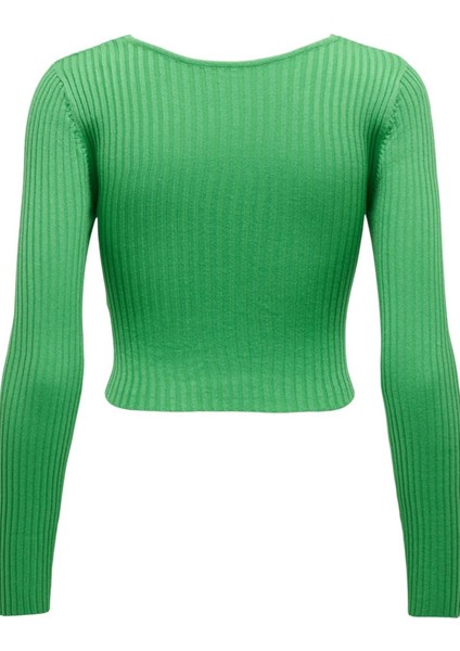 Onlmelına Ls Wrap V-Neck Reverse Knt 15309066 Açık Yeşil fiyatları