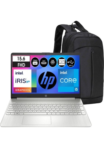 Hp 15S-FQ4015NT Intel Core I5 1155G7 8gb 512GB SSD Iris® Xᵉ Grafik Windows 11 Pro 15.6" Fhd Taşınabilir Bilgisayar 54U49EA-ÇANTA Hediyeli