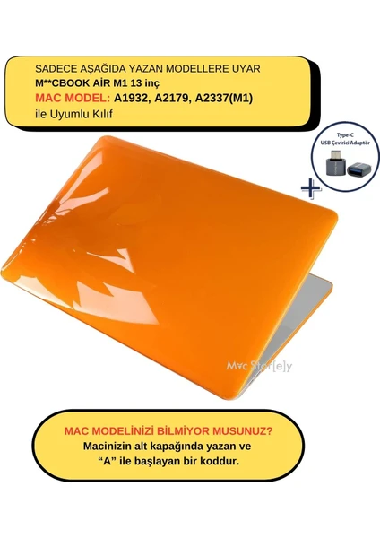 Macbook Air M1 Kılıf 13inç Kristal Parlak A2337 A2179 A1932 ile Uyumlu