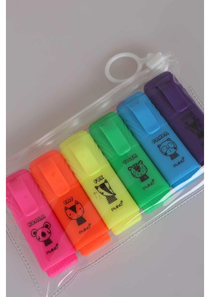 MINI FOSFORLU KALEM 6'LI SET NEON RENKLER