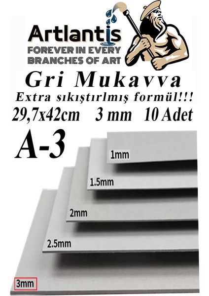 A3 Mukavva gr i 3 mm 10 Adet 1 Paket 29 7 x 42 cm A-3 Mukavva 3 mm Kalınlığında A-3 Mukavva