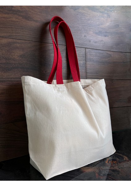 Gabardin Çanta Kırmızı Renk Saplı %100 Pamuk 260GR. Punch Nakışı ve Boyamaya Uygun modelleri