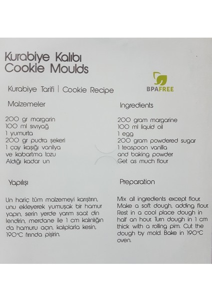 6 Parça Kurabiye Kalıbı