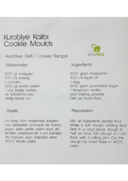 6 Parça Kurabiye Kalıbı