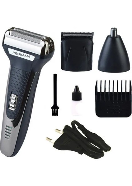 3 Başlıklı Saç Sakal Burun Yanak Tıraş Makinesi Erkek Traş Bakım Seti Kolay Kulanımlı indirimleri