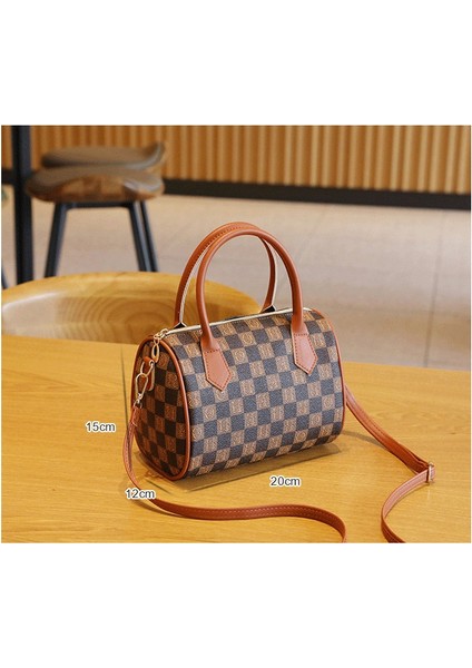 Çanta Damalı Çanta Baskılı Anne Çantası Moda Çanta Boston Çantası (Yurt Dışından) fiyatları