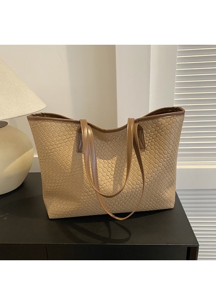 Retro Büyük Kapasiteli Omuz Çantası Işe Gidip Gelirken Omuz Koltukaltı Crossbody Büyük Tote Çanta (Yurt Dışından)