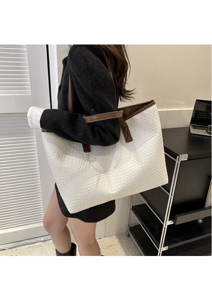 Retro Büyük Kapasiteli Omuz Çantası Işe Gidip Gelirken Omuz Koltukaltı Crossbody Büyük Tote Çanta (Yurt Dışından) fiyatları