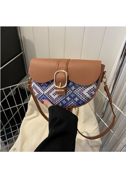 Dikişli Etnik Stil Omuz Çantası Crossbody Omuz Çantası Kadınlar Için (Yurt Dışından)
