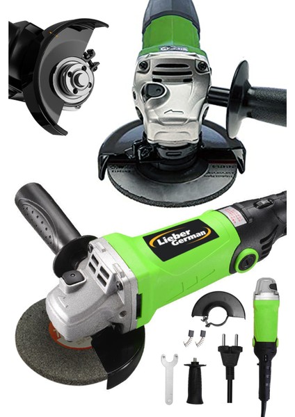 Bakır Sargı Devir Ayarlı 4100 W 115-125 mm Spiral Avuç İçi Taşlama Makinası 20 Taş