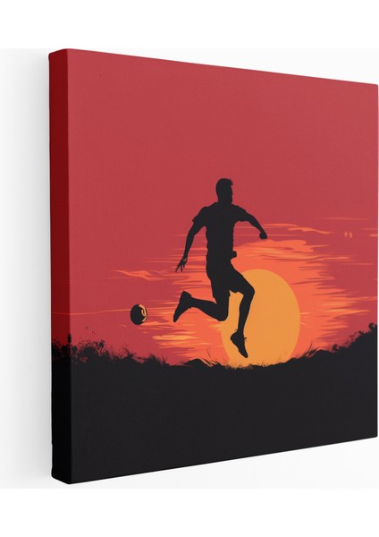 Minimal Futbol Sahası Duvar Tablosu, 30X30