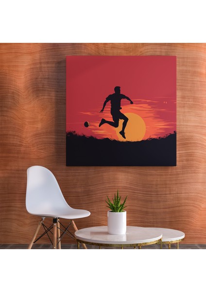 Minimal Futbol Sahası Duvar Tablosu, 30X30