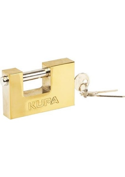 Kupa Kayar Milli Asma Kilit Sarı 80 Mm.