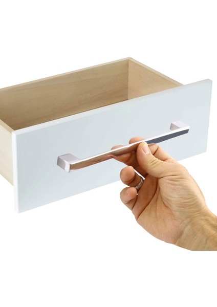 Gölcük Düz (224 mm - 22.4 cm) Krom Metal Mobilya Mutfak Dolabı Çekmece Dolap Kapak Kulpu Kulbu Kulpları modelleri