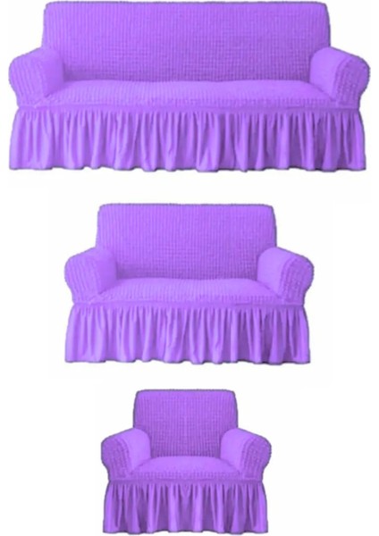 Bürümcük Kumaş 3+2+1 Koltuk, Kanepe, Çekyat Takım Örtüsü. Lastikli, Esnek, Yıkanabilir Koltuk Kılıfı