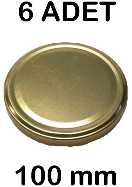 Tiesa Home 6 Adet 10CM Metal Kavanoz Kapağı Gold