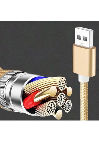 3 Ü Birarada Şarz Kablosu - Micro USB / iPhone / Type-C