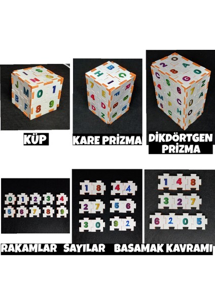 Mor Kutu Alfabe Puzzle Soft Touch Eğitici Yapboz E - Kitap Hediyeli