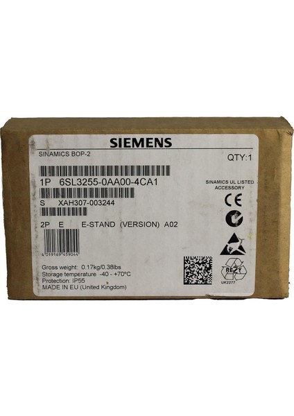 6SL3255-0AA00-4CA1 Yeni Kutu Kapalı