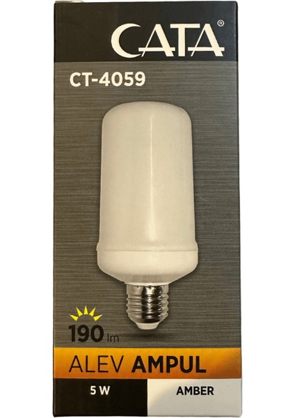 CT-4059 5W (Amber Işık) E27 Duylu LED Alev Ampul